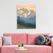 Spring FlowersMontanaVintage Travel Poster Canvas Afdruk (Insitu (Woonkamer))