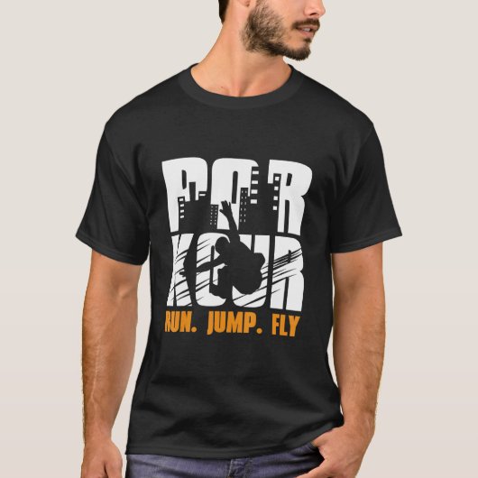 Spring Fly Freerunner Loopende Parkour Balance Sil T-shirt (Voorkant)