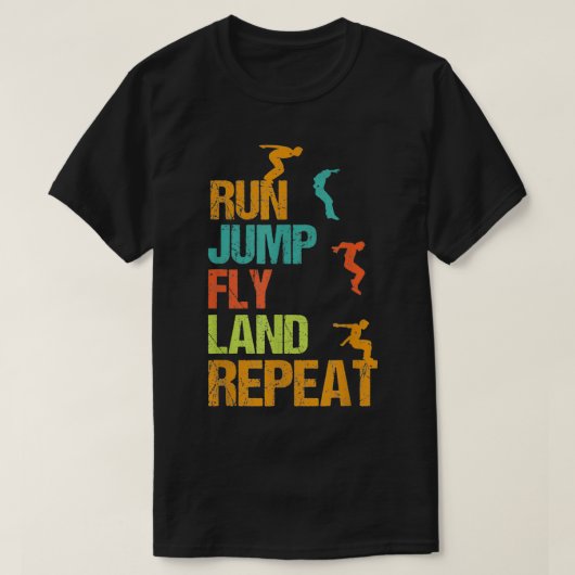 Spring Fly Repeat uitvoeren, Parkour T-shirt (Design voorkant)