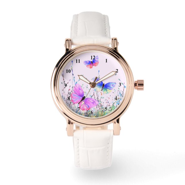 Spring Flying Butterflies horloge (Voorkant)