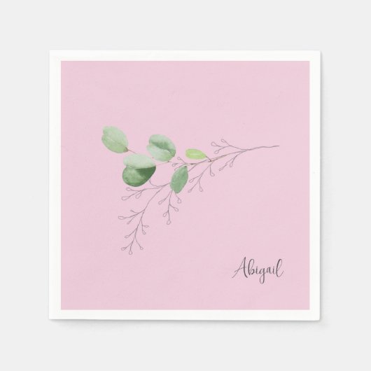 Spring Foliage Pink Custom Servet (Voorkant)