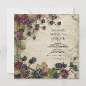 Spring Foliage Rustic Wedding Invitation Kaart (Voorkant)