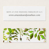 Spring Foliage Trouwantwoord op website RSVP Mini Visitekaartjes (Voorkant /achterkant)