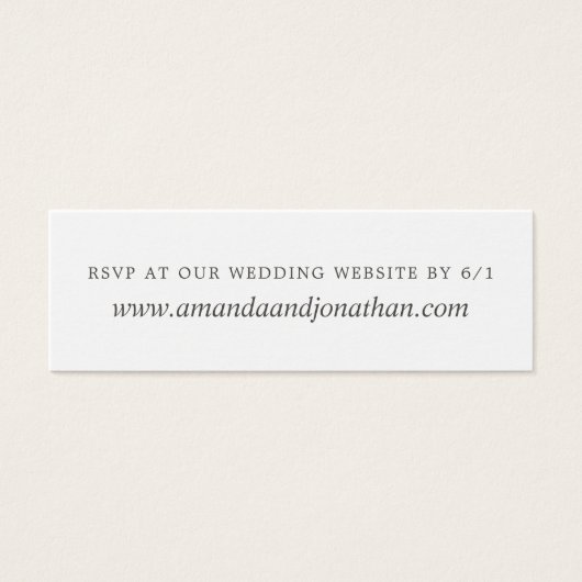 Spring Foliage Trouwantwoord op website RSVP Mini Visitekaartjes (Voorkant)