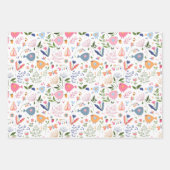 Spring Folk Art Gift Wrap Inpakpapier Vel (Voorkant 3)