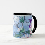 SPRING FORTH Blauw & Wit BLOEMENKUNST Mok (Voorkant rechts)