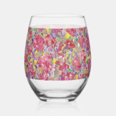 Spring Forward Floral Wijnglas Zonder Voet (Voorkant)