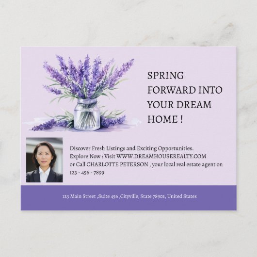 Spring Forward vastgoedmarketing Briefkaart (Voorkant)