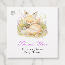 Spring Fox Baby Shower Bedankjes Labels