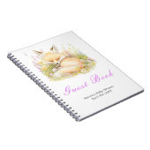 Spring Fox Baby Shower Guest Book Notitieboek (Rechterzijde)