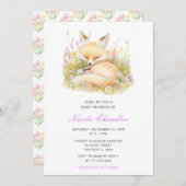 Spring Fox Baby shower Kaart (Voorkant / Achterkant)