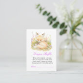 Spring Fox Baby shower Luierkrabbel Informatiekaartje (Staand voorkant)