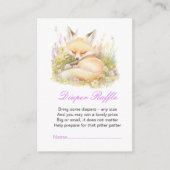 Spring Fox Baby shower Luierkrabbel Informatiekaartje (Voorkant)