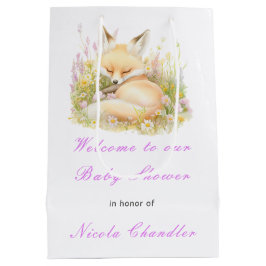 Spring Fox Baby shower Medium Cadeauzakje