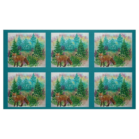 Spring Fox Fabric Stof (Fat Quarter)