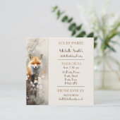 Spring Fox Verjaardagsfeest Kaart (Staand voorkant)