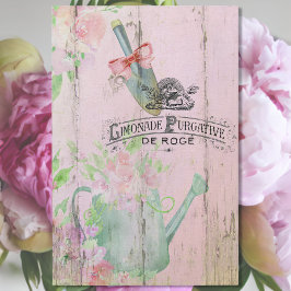 Spring French Limonade Stamp and Gardening Tools Tissuepapier