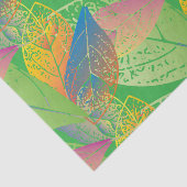 Spring Fresh Green Leaves Pattern Tissuepapier (Detail)