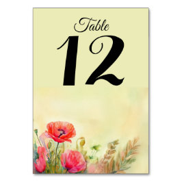 Spring Fresh Waterverf Poppies Kaart