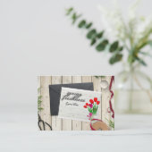 Spring Freshness – Floral esthetische afdrukbare t Contactkaartje (Staand voorkant)