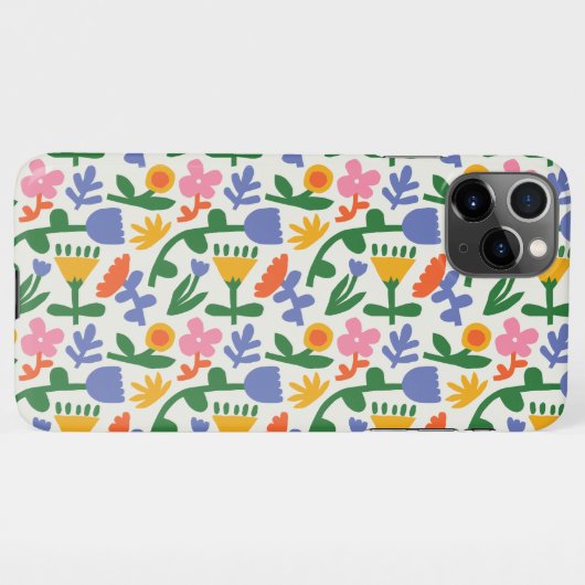 Spring Fun Floral Telefoon Case iPhone Hoesje (Achterkant horizontaal)