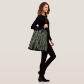 Spring Funny Green Leafs Typography Elegant Crossbody Tas (Op model)
