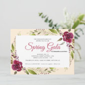 Spring Gala Fundraiser Waterverf Bloemen Kaart (Staand voorkant)