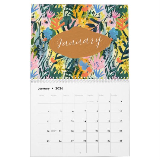 Spring Garden Abstract Bloemenschilderij 2025 Kalender (Jan 2026)