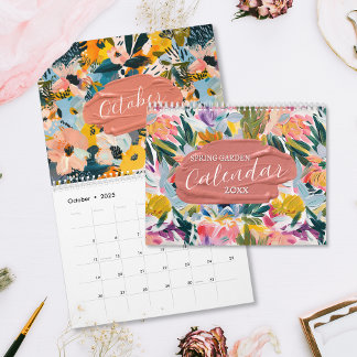 Spring Garden Abstract Bloemenschilderij 2025 Kalender