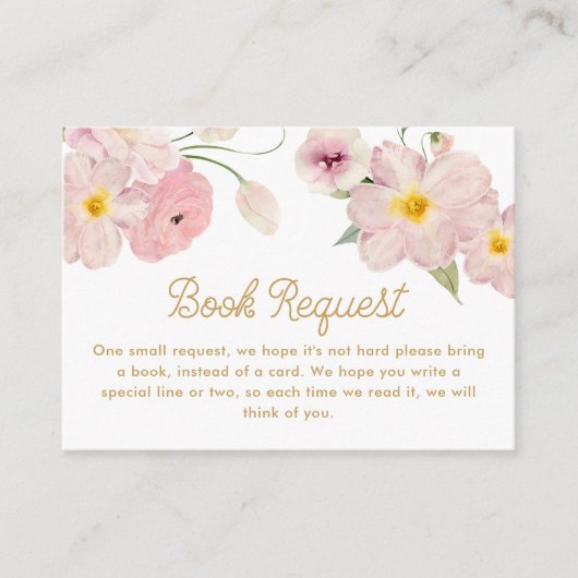 Spring Garden Baby shower Boeken voor Baby Informatiekaartje (Voorkant)