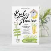 Spring Garden Baby shower Kaart (Staand voorkant)