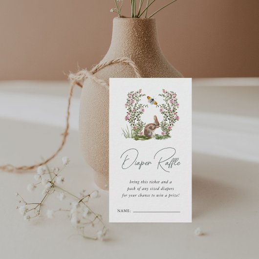 Spring Garden Baby shower Luierkrabbel Informatiekaartje