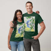 SPRING GARDEN BIRD GTRAPHIC ART T-SHIRT (Unisex)
