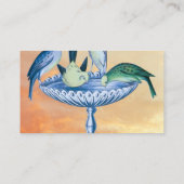 Spring Garden Birds Birdbath Visitekaartje (Achterkant)