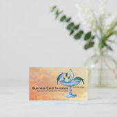 Spring Garden Birds Birdbath Visitekaartje (Staand voorkant)