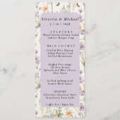 Spring Garden Blauw Roze Gele Lavendel Menu (Voorkant)