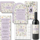 Spring Garden Blauw Roze Gele Lavendel RSVP Kaartje