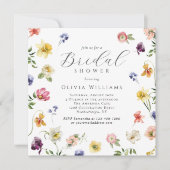 Spring Garden Blooms Floral Bridal Shower  Kaart (Voorkant)