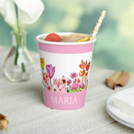 Spring Garden Blooms Papieren Bekers