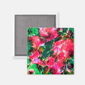 Spring Garden Blush roze Rose Flowers Bloom Magneet (Voorkant / Achterkant)