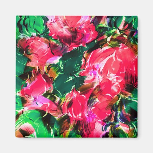 Spring Garden Blush roze Rose Flowers Bloom Magneet (Voorkant)