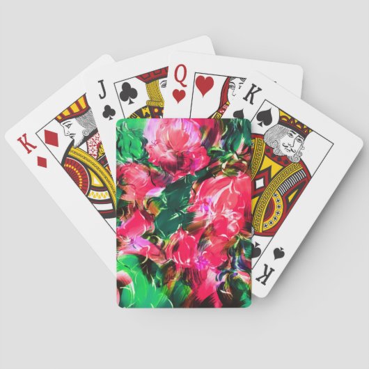 Spring Garden Blush roze Rose Flowers Bloom Pokerkaarten (Achterkant)