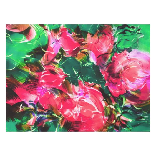 Spring Garden Blush roze Rose Flowers Bloom Tafelkleed (Voorkant (Horizontaal))