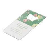 Spring Garden Boho Floral Creditkaart Flessenopener (Achterkant Gekanteld)