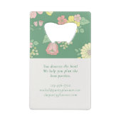 Spring Garden Boho Floral Creditkaart Flessenopener (Achterkant)