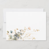 Spring Garden Boho Wildflowers Beige Blue Wedding Save The Date (Achterkant)