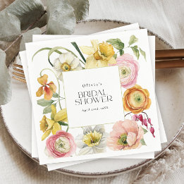 Spring Garden Bright Floral Bridal Shower  Servet