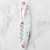 Spring Garden Butterfly Burgundy Floral Bloom Kurkentrekker (Voorkant)