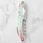 Spring Garden Butterfly Burgundy Floral Bloom Kurkentrekker (Achterkant)