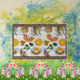 Spring Garden Butterfly Rainbow Sunshine groen Deken